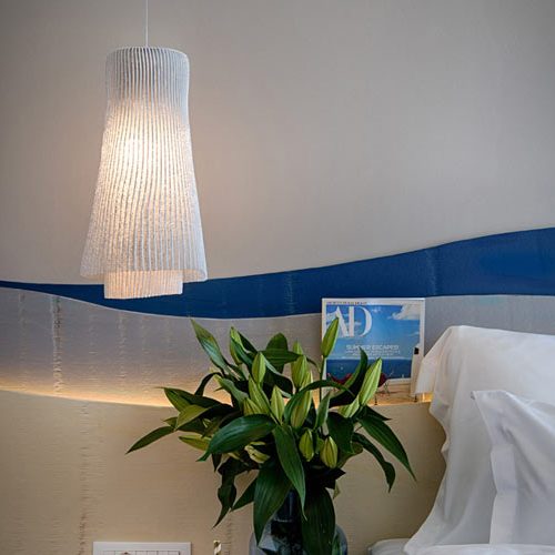 Tempo andante organic pendant lamp designed by arturo alvarez. Lighting project Tui Blue Jadran Hotel, Croatia